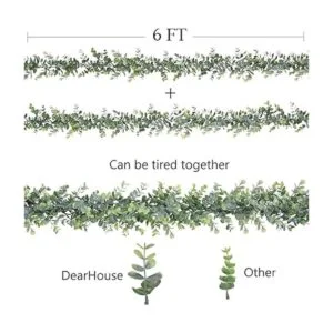 DearHouse Paquete de 6 guirnaldas de eucalipto sintético_3