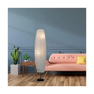 Beaupretty Pantalla de lámpara de pie de papel cubierta_3