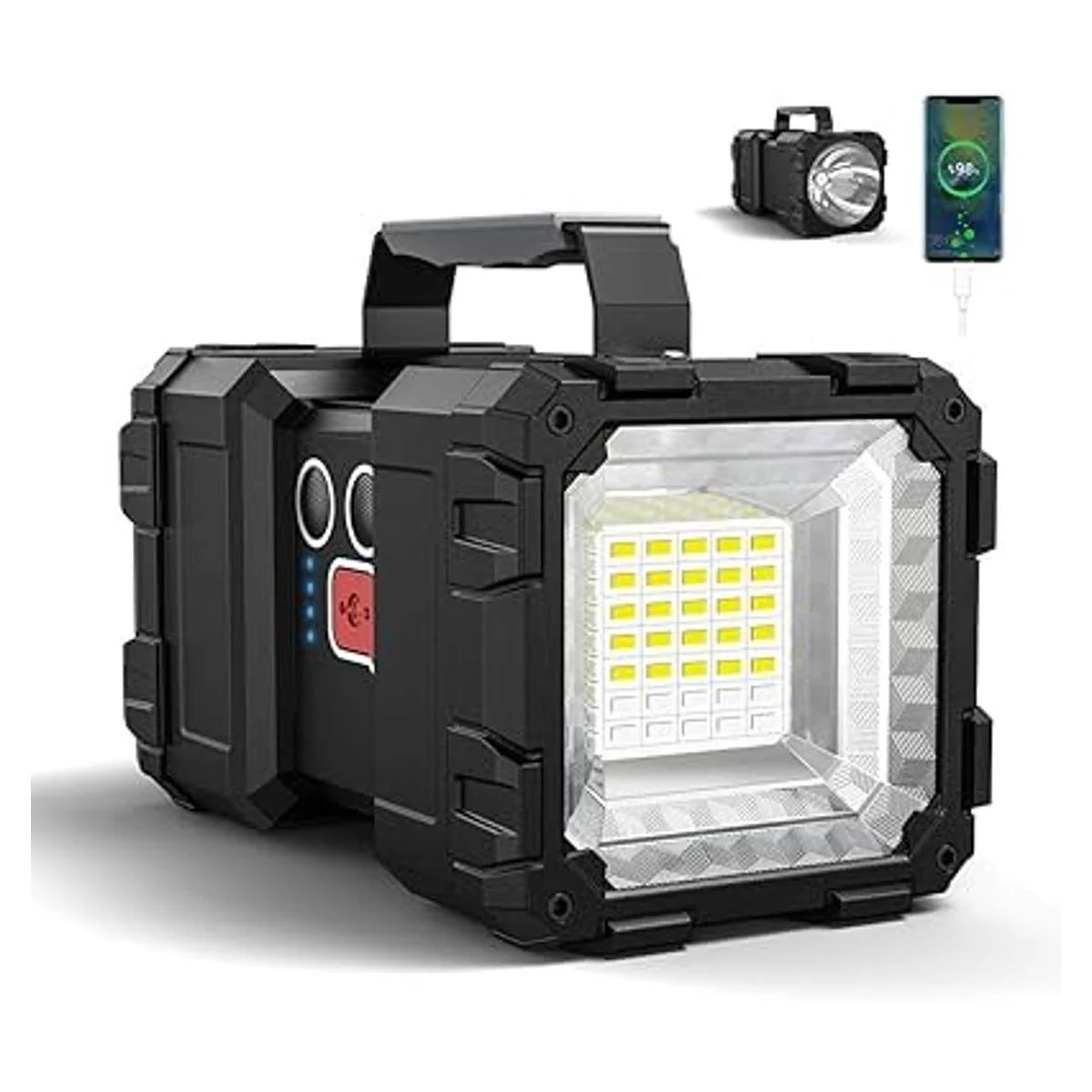 JODK Linterna recargable brillante foco de mano portátil_1