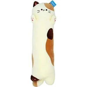 Vintoys Almohada de peluche larga para gatos muy suave de_1