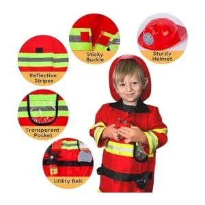Liberry Disfraz de bombero para niños herramientas de_2