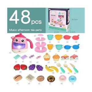 Juego de té de 48 piezas para niñas pequeñas juego de_4