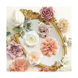 YYHUAWU Juego combinado de flores artificiales con tallos_2