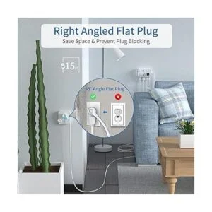 NTONPOWER Cable de extensión de 15 pies regleta de_5