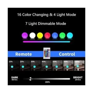 Hathdia Luz de bola LED de 8 pulgadas luces nocturnas_2