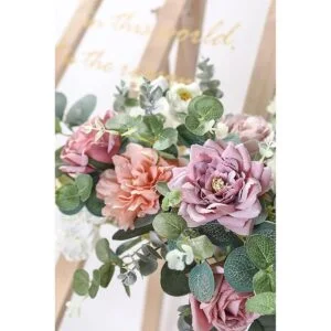 YYHUAWU Juego combinado de flores artificiales con tallos_3