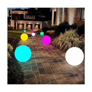 Hathdia Luz de bola LED de 8 pulgadas luces nocturnas_3