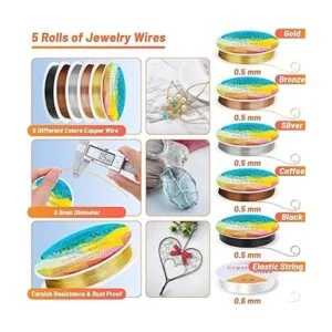 Audab Kit de suministros de fabricación de joyas kit de_4