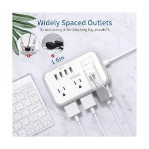 NTONPOWER Cable de extensión de 15 pies regleta de_4