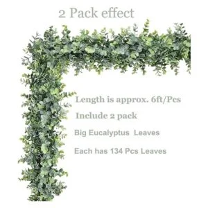 DearHouse Paquete de 6 guirnaldas de eucalipto sintético_4