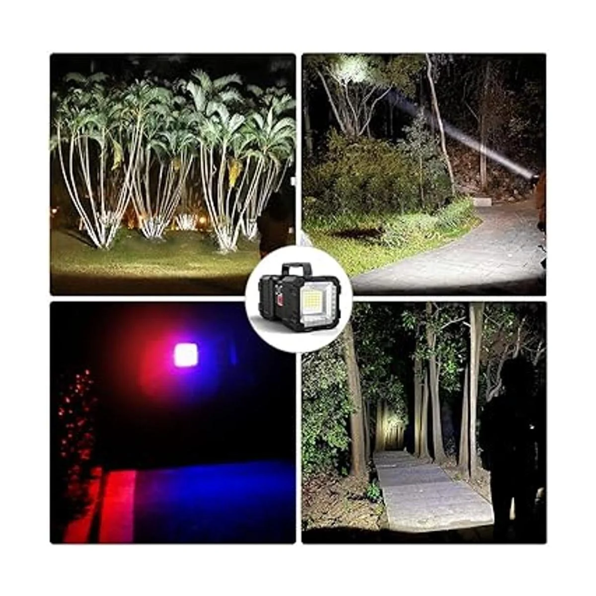 JODK Linterna recargable brillante foco de mano portátil_4