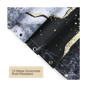 RosieLily Cortina de ducha negra cortina de ducha de_4