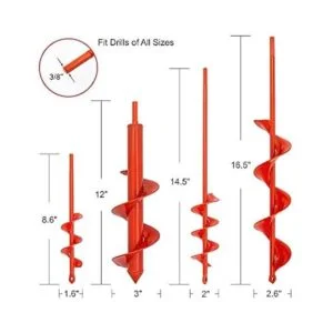 MAXCCINO Juego de 4 brocas para plantar brocas en espiral_2