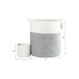COMFYHOMI Cesta grande de 18 x 16 pulgadas de alto tejido_2