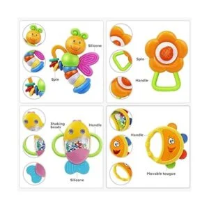 MOONTOY 12 juguetes de dentición de sonajero para bebés_2