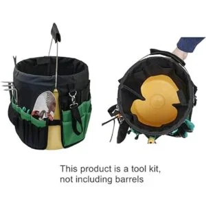 Herramientas de jardinería Bolsa de cubo con 42 bolsillos_6