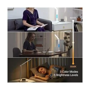 Poukaran Lámpara LED de escritorio con cargador_4