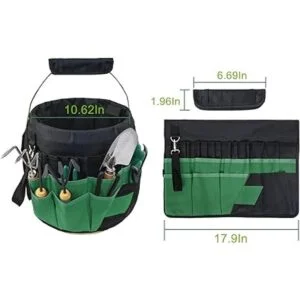 Herramientas de jardinería Bolsa de cubo con 42 bolsillos_2