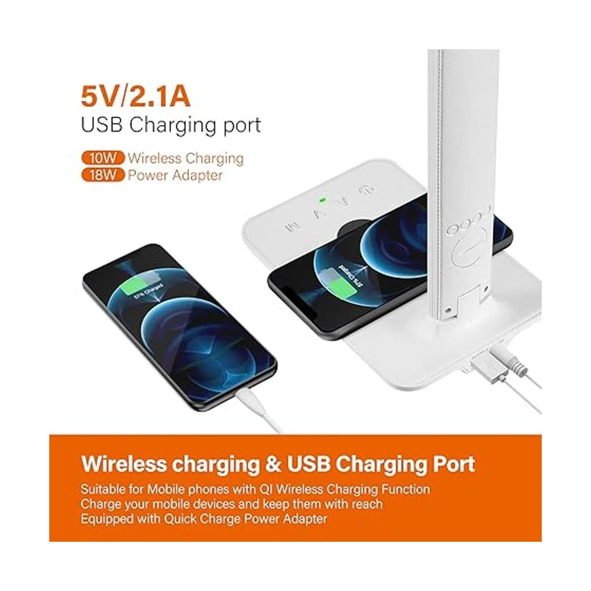 Poukaran Lámpara LED de escritorio con cargador_3