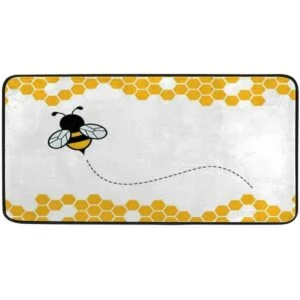 Alfombra larga de cocina antideslizante lavable_3