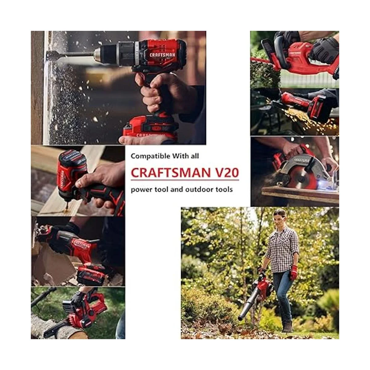 CMCB104 V20 Cargador rápido de repuesto para Craftsman_7