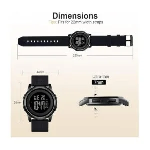 YUINK Mens Watch UltraThin Digital Sports Watch Waterproof_3