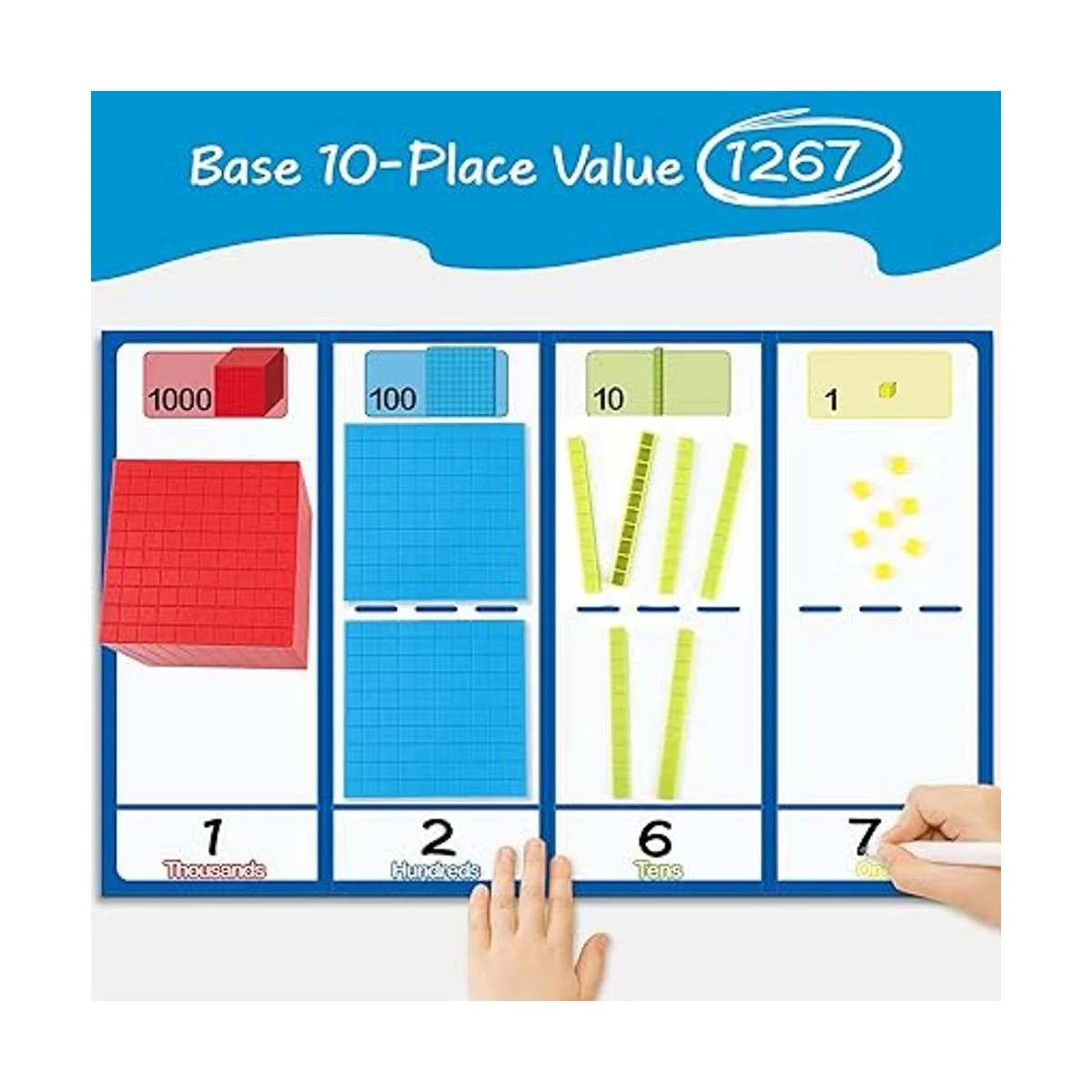 Torlam 131 piezas base diez bloques para matemáticas_2