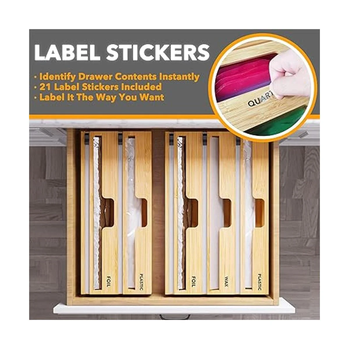 SpaceAid WrapNeat Organizador 3 en 1 con cortador y_3