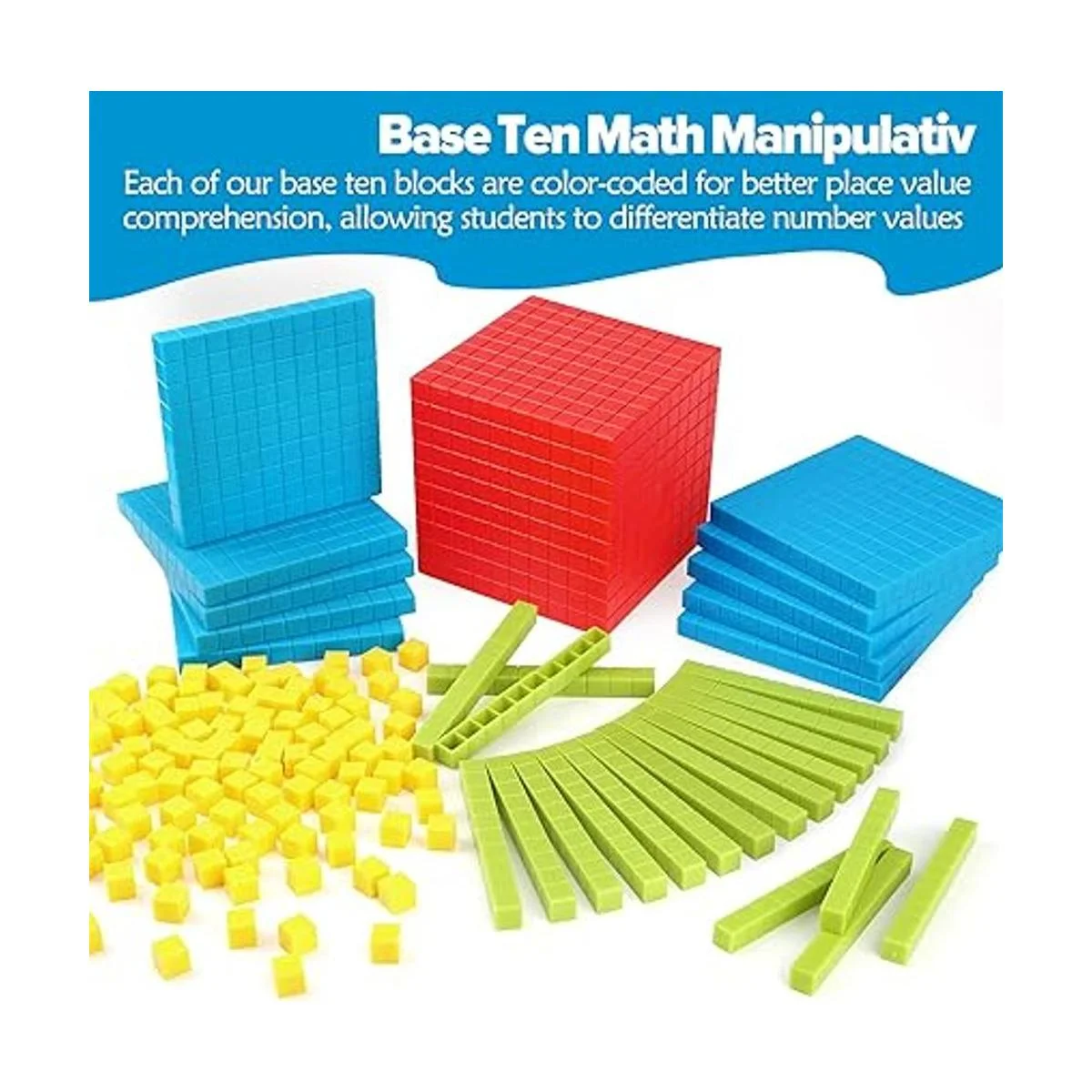 Torlam 131 piezas base diez bloques para matemáticas_3
