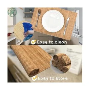 ANDSTAR Juego de 8 manteles individuales de bambú estilo_4