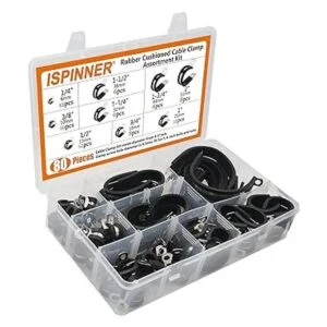 ISPINNER Juego de 80 abrazaderas de cable surtidas 304_3