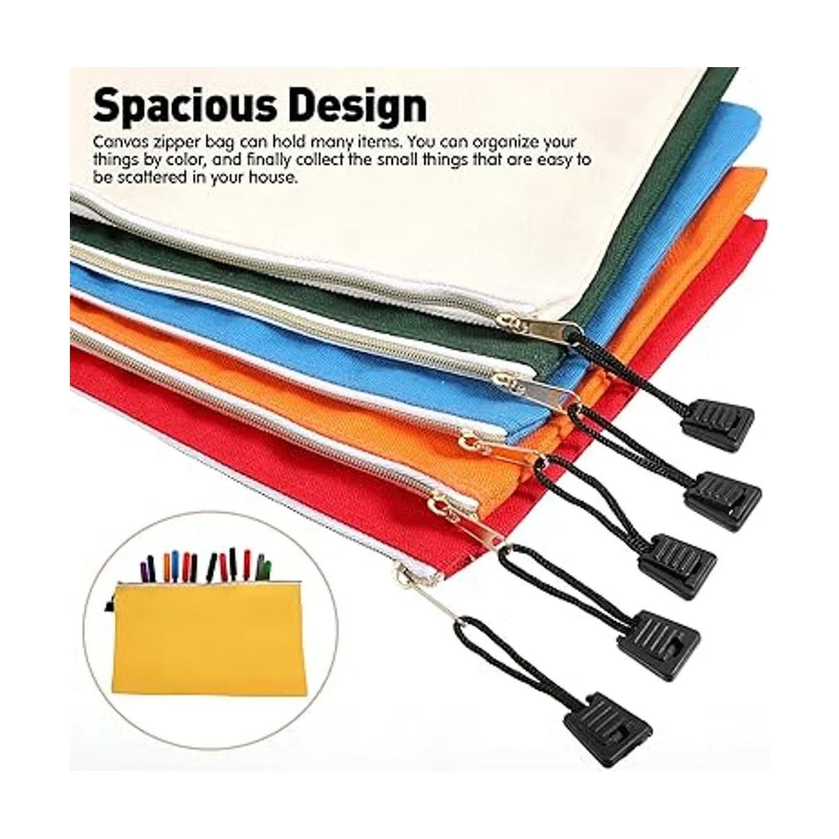 Bolsas de lona con cremallera metálica para herramientas_3