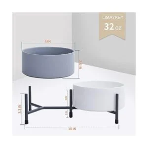 Juego de 2 tazones de cerámica para perros y gatos de 32_2