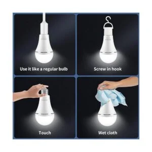 Bombillas LED de emergencia recargables para el hogar con_5