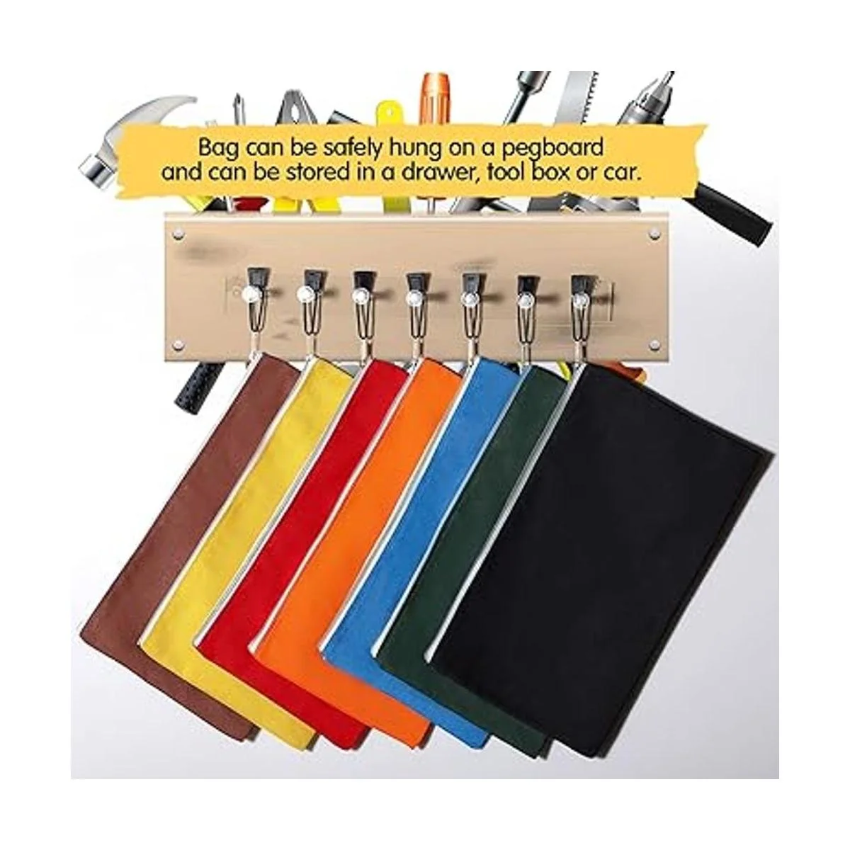 Bolsas de lona con cremallera metálica para herramientas_4