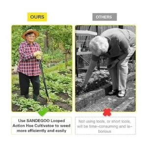 SANDEGOO Herramienta de azada de jardín herramientas de_4