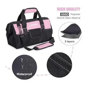 FASTPRO Bolsa de herramientas rosa de 14 pulgadas para_2