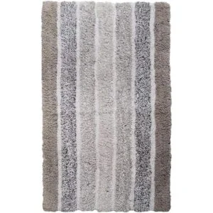 Alpine Stripe Juego de 2 alfombras de baño de color gris_2