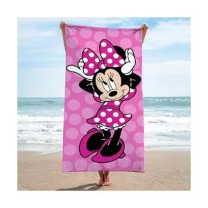 Jay Franco Disney Minnie Mouse Toalla de baño alegre_3