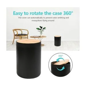 CERBIOR Juego de accesorios de baño de bambú juego de_5