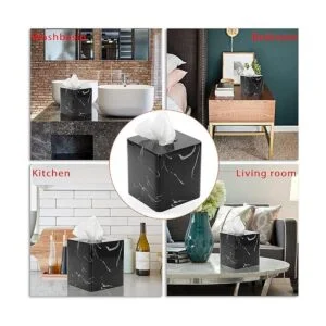 Sumnacon Funda cuadrada de resina para caja de pañuelos_5