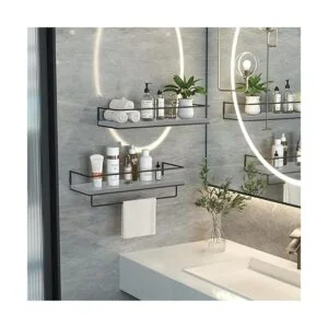 ZGO Juego de 2 estantes flotantes para pared estantes de_4