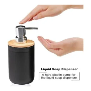 CERBIOR Juego de accesorios de baño de bambú juego de_4