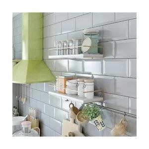 Shario Estantes flotantes blancos juego de 2 estantes_4