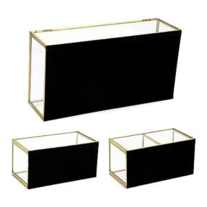 Hipiwe Caja de recuerdo de vidrio con espejo con dos_7