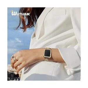Wutwuk Compatible con Apple Watch Band de 1.496 in con_3