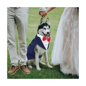 Kuoser Dog Tuxedo Dog Suit and Bandana Set Dogs Tuxedo_5