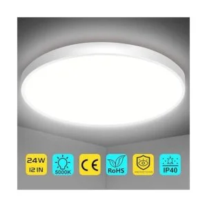 Paquete de 2 lámparas LED de techo empotradas de 12_2