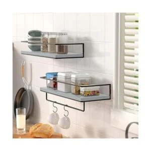 ZGO Juego de 2 estantes flotantes para pared estantes de_2