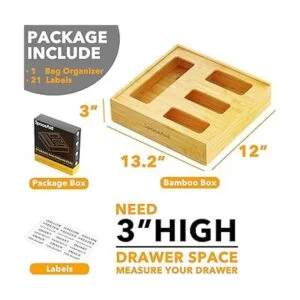 SpaceAid Ziplock Organizador de almacenamiento para cajón_5